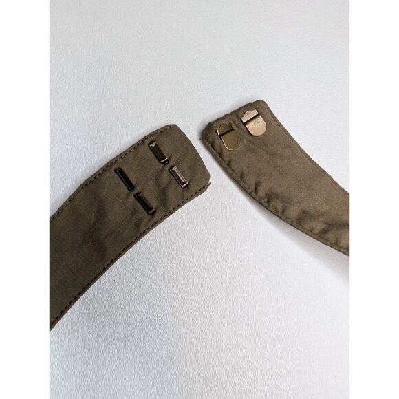 By Anthropologie Zip-Front Halter Corset Dress Green Size Medium Midi - Picture 9 of 13